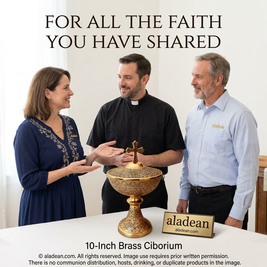 Brass ciborium parish anniversary gift