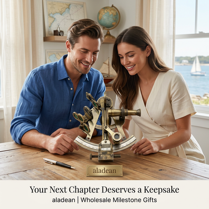 Brass sextant milestone gift lifestyle