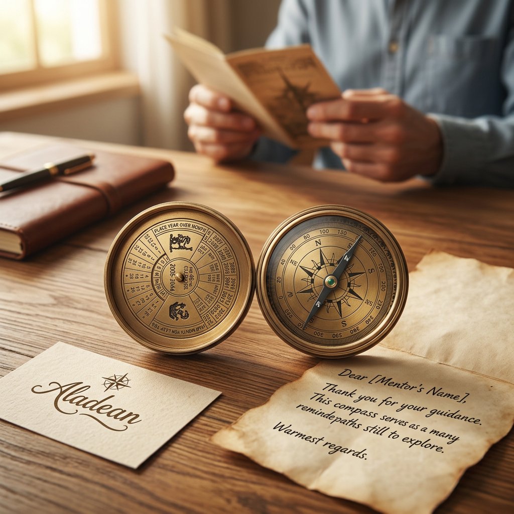 Calendar compass real-life scene