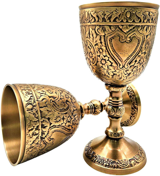 Royal Chalice Wine Goblet Solid Brass Premium Wine Cup