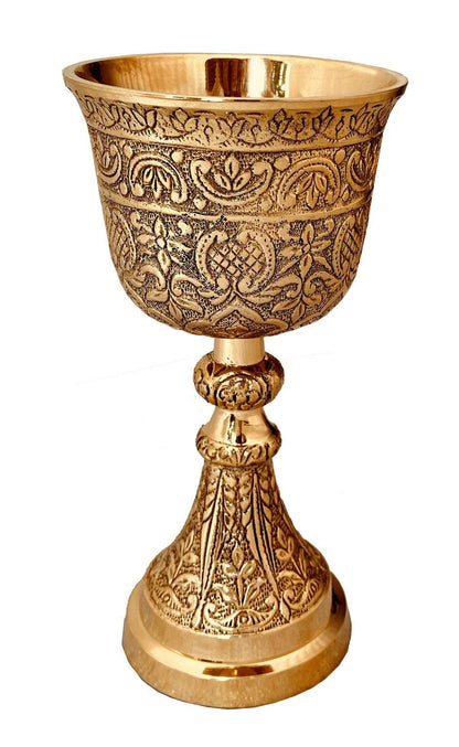 Vintage Chalice Goblet Brass Royal Wine Cup of the Highness