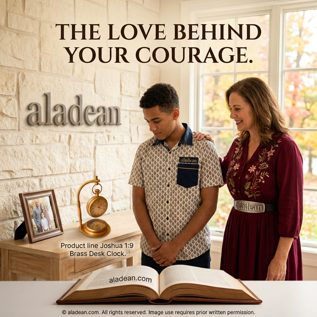 Christian Keepsake Clock with Compass