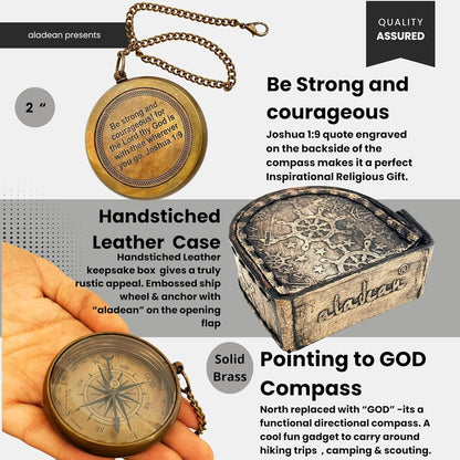 Gott führe mich Messingkompass Religiöses Geschenk des Glaubens Katholische christliche Geschenke