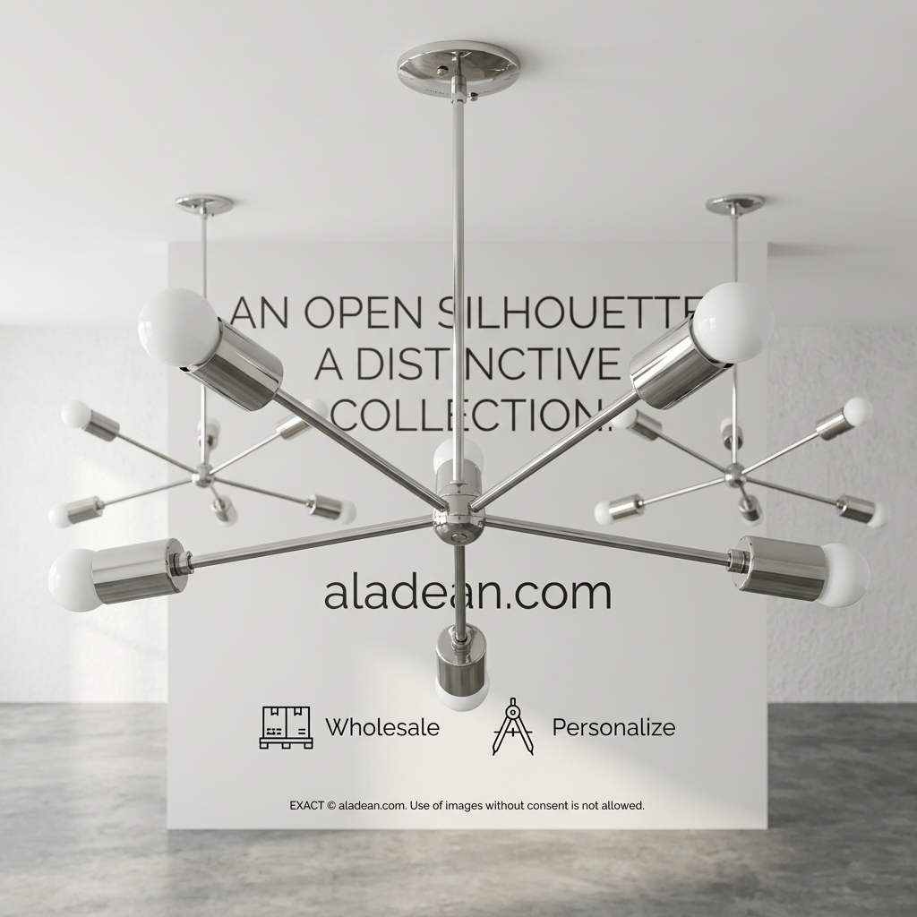 Chrome-finish brass chandelier wholesale