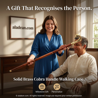 Cobra brass handle cane milestone gift preview