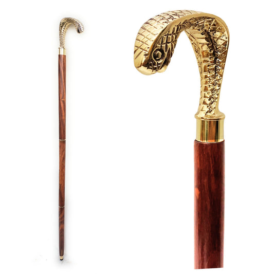 brass cobra handmade stylish walking canes for men women