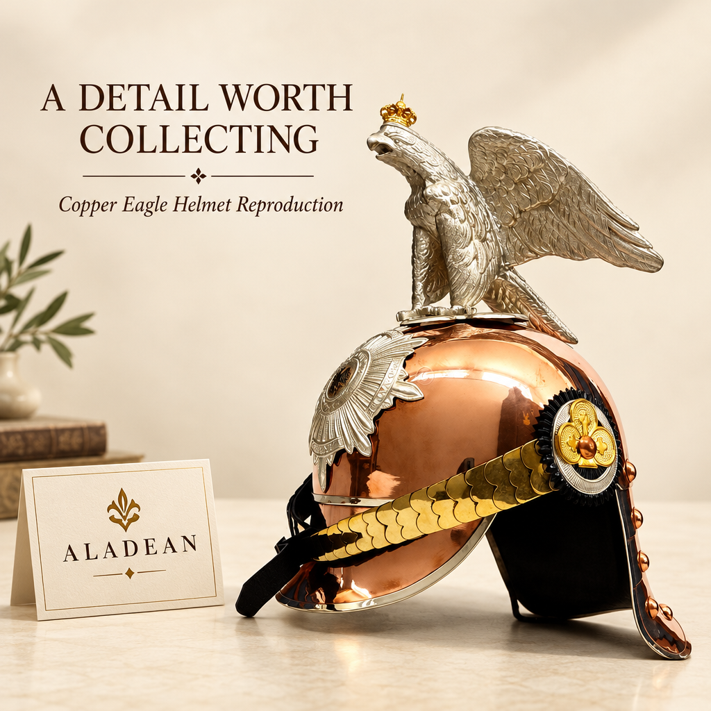 Copper Prussian eagle Pickelhaube helmet reproduction for Aladean collector gifts