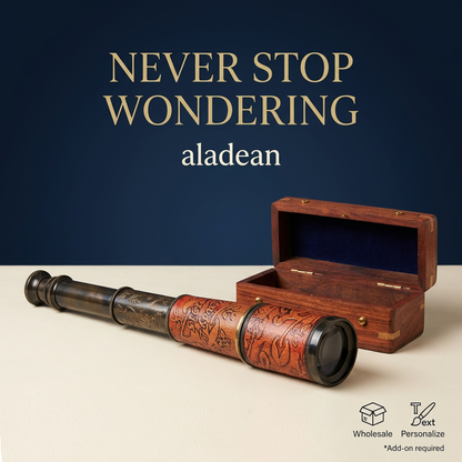 Decorated spyglass hero, Never Stop Wondering