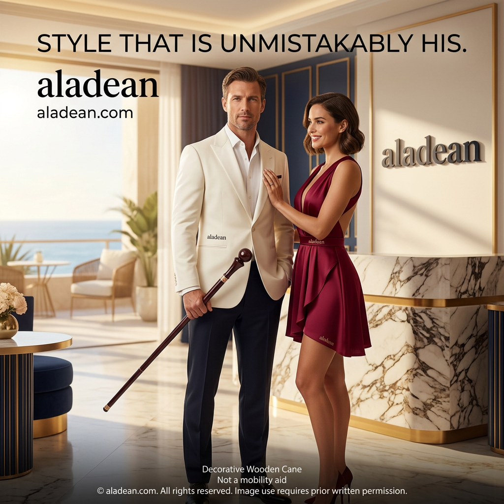 Decorative wooden cane lifestyle ad