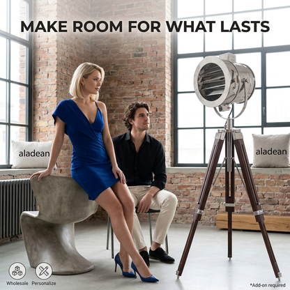 Designer-fashion floor lamp advertisement