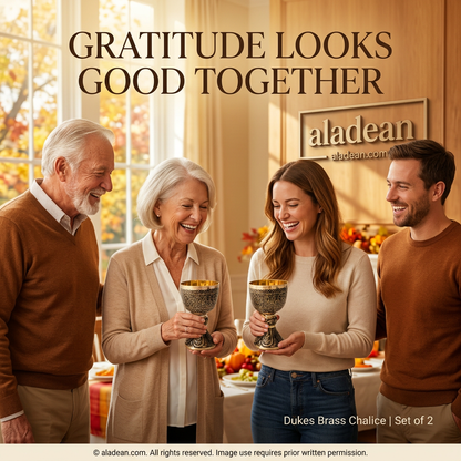 Dukes brass chalice family celebration set
