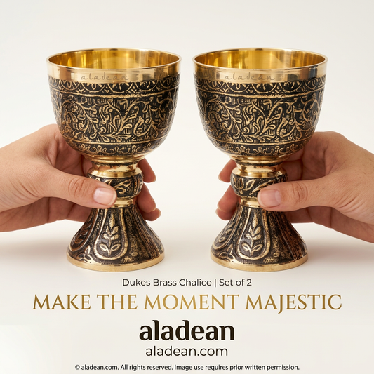 Dukes brass chalice set of two