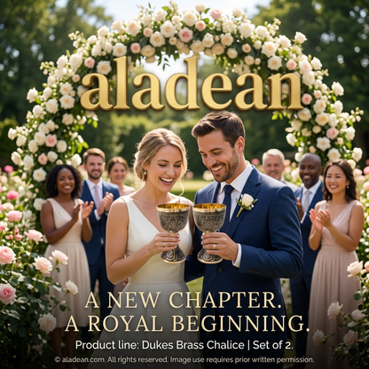 Dukes brass chalice wedding pair