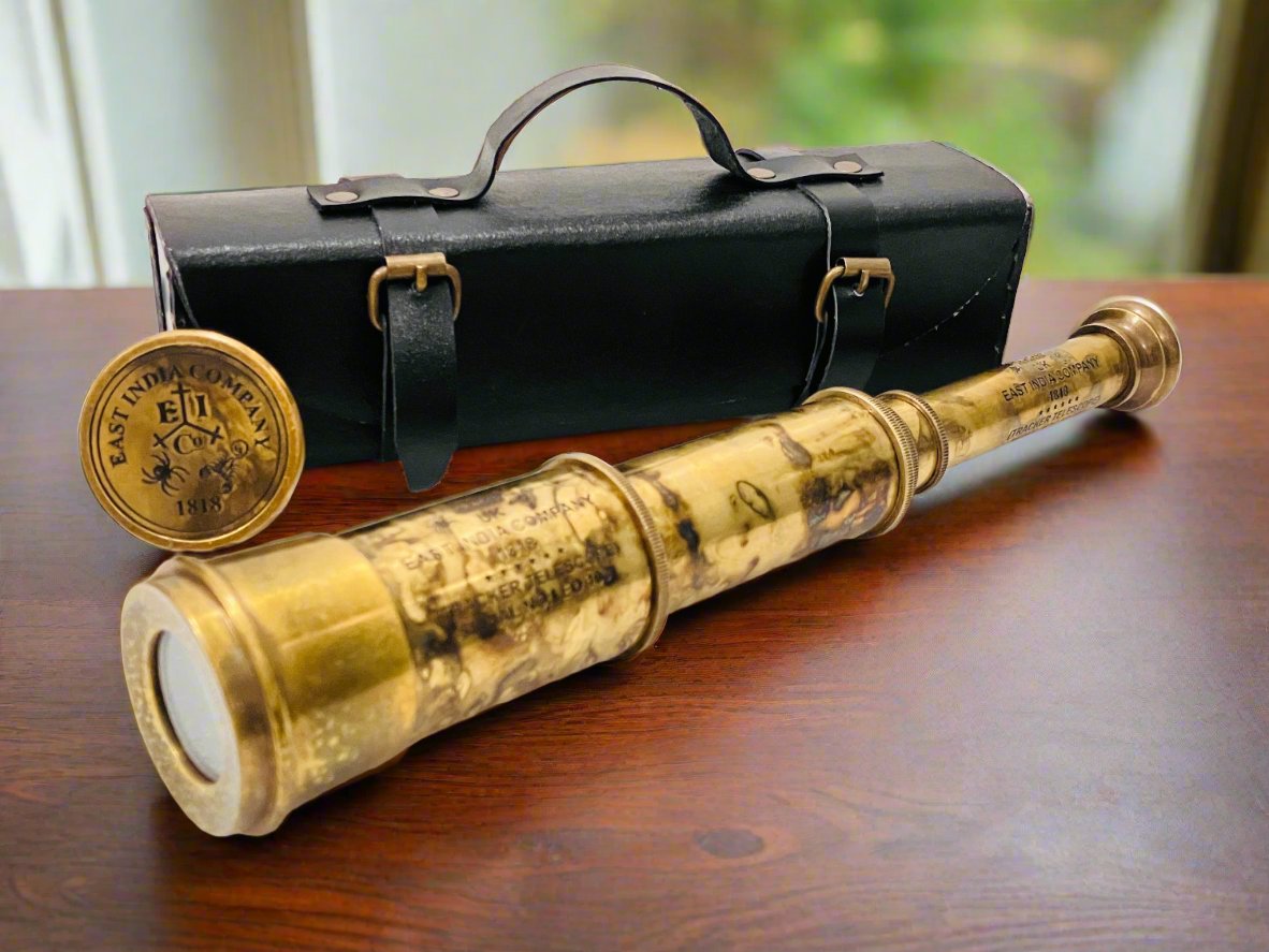 vintage brass telescope pirate spyglass