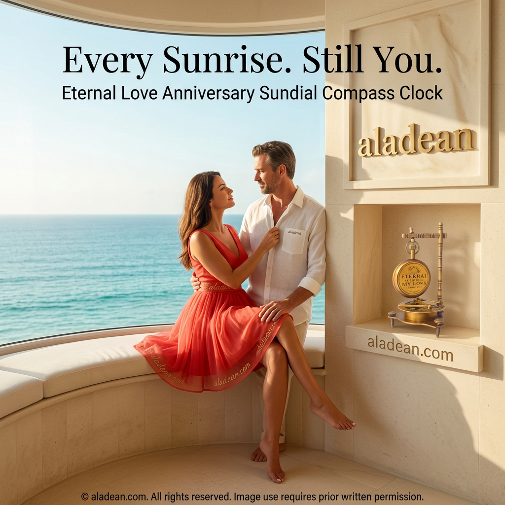 Eternal Love anniversary sundial compass clock