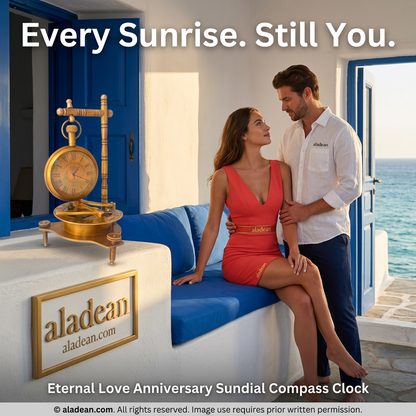 Eternal Love anniversary sundial compass clock