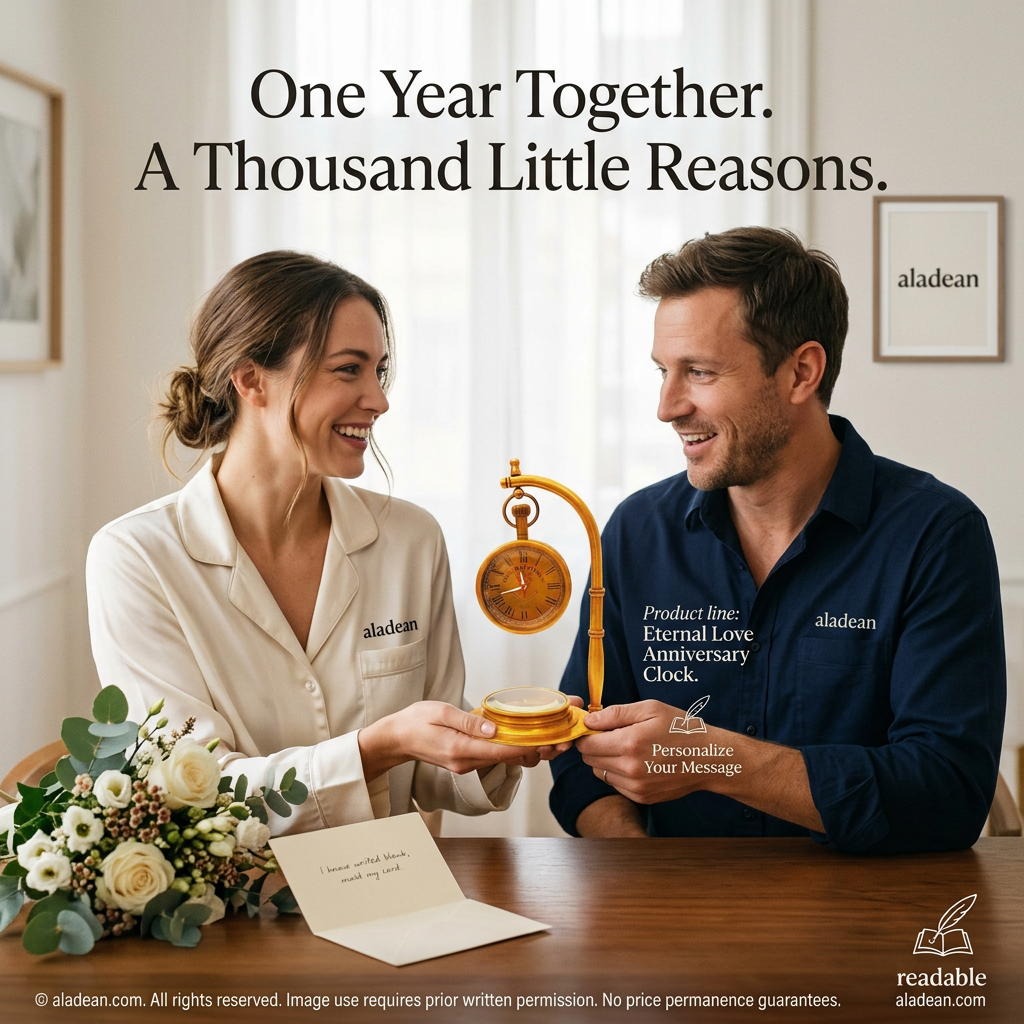 Eternal Love anniversary table clock