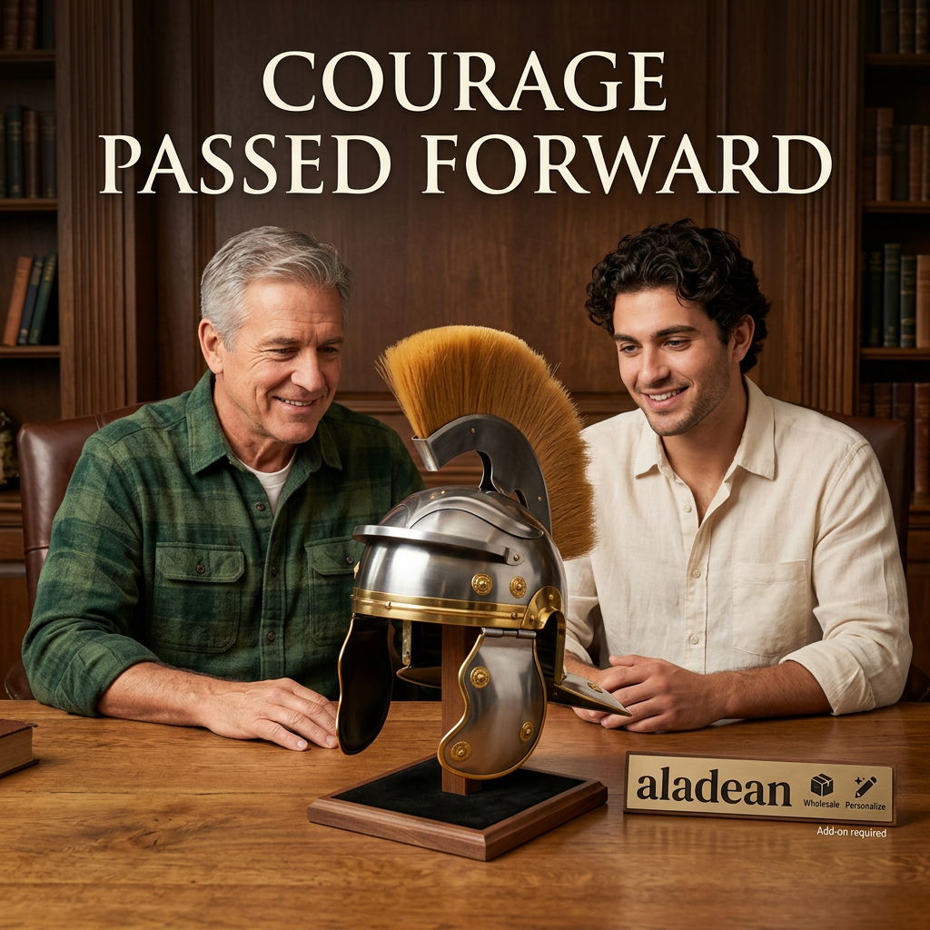Father-to-adult-son helmet legacy advertisement