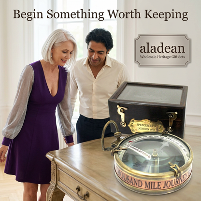 France-inspired glamorous compass gift advertisement