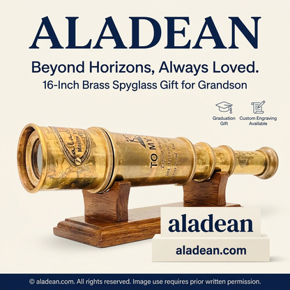 Gift for grandson 16-inch brass spyglass