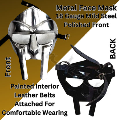 Gladiator  mask handmade metal steel dr doom mask