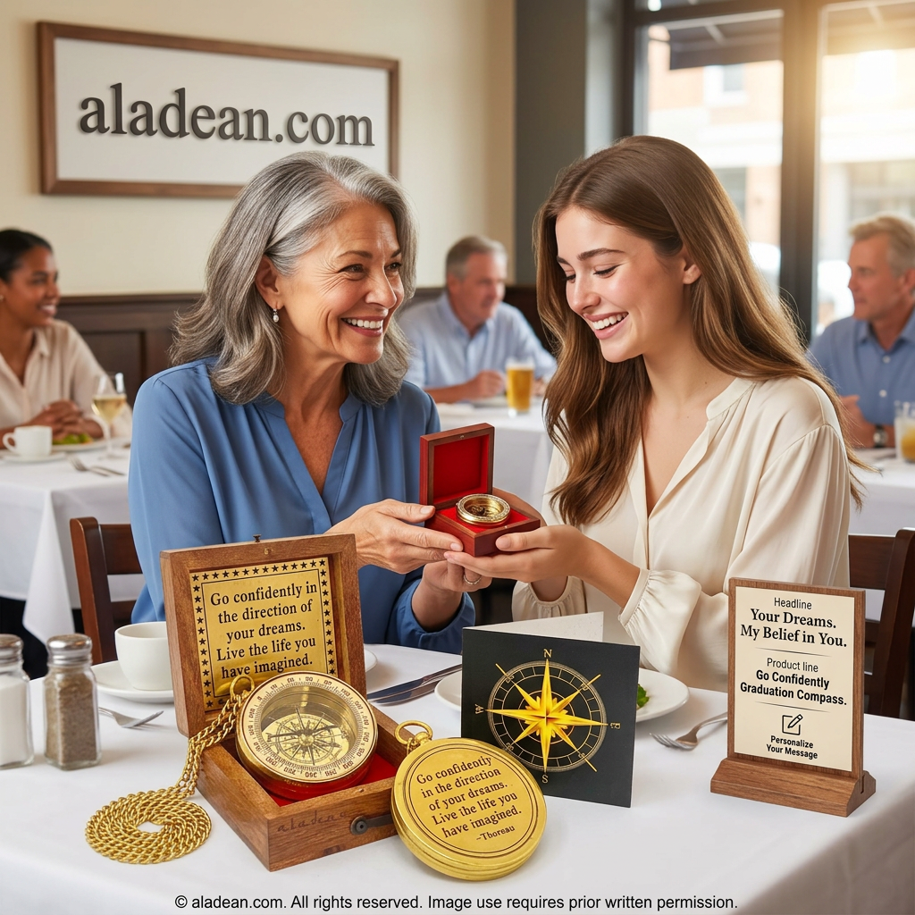 Go Confidently graduation compass gift