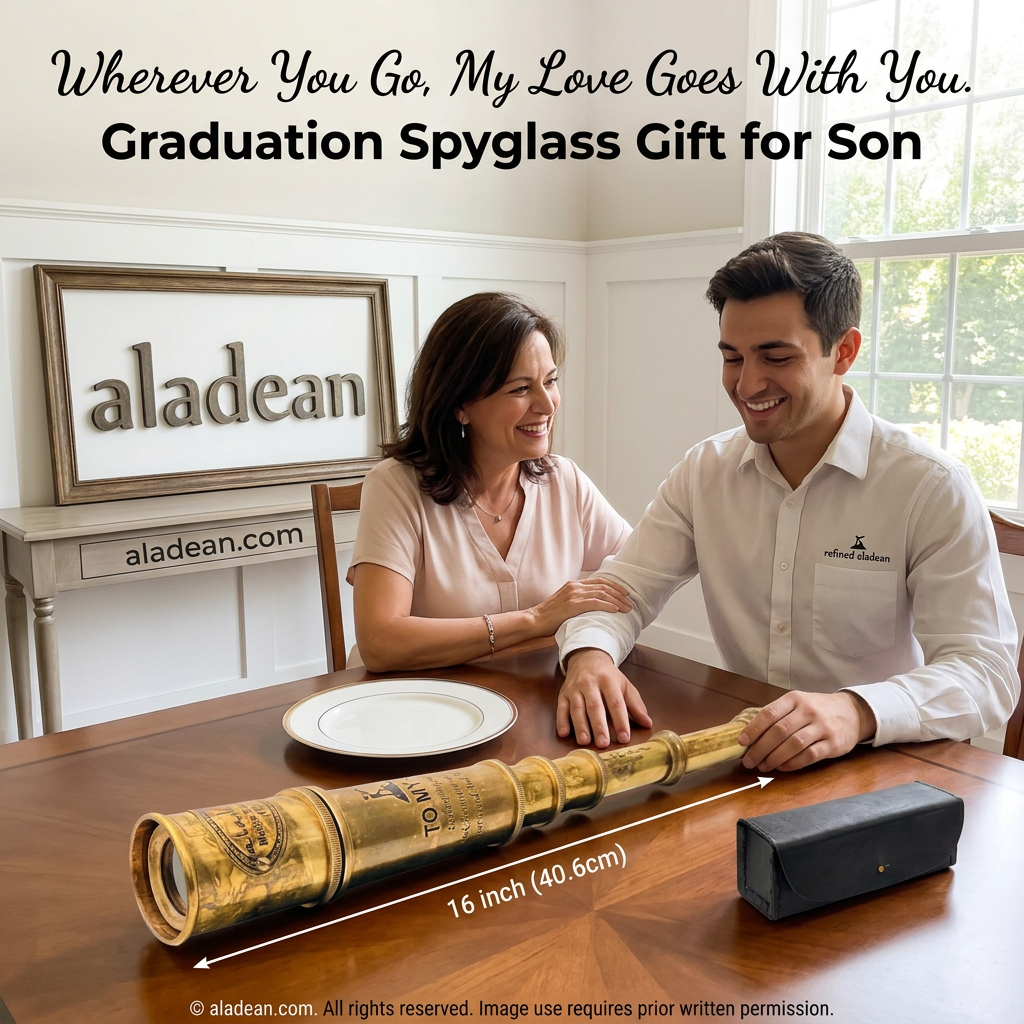 Graduation gift for son brass spyglass