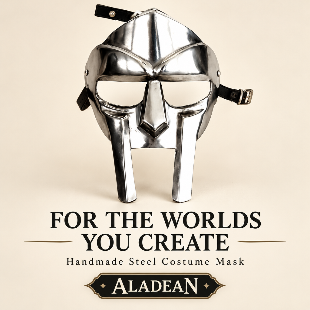 Handmade steel gladiator face mask for Aladean cosplay and collector gifts