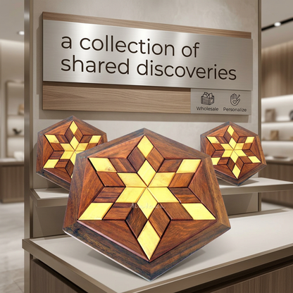 Hexagonal wooden puzzle games wholesale