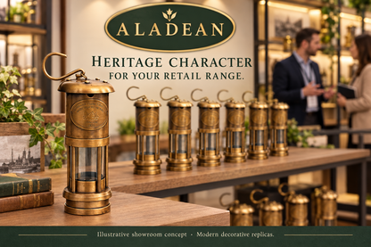 Illustrative Aladean wholesale heritage lantern showroom