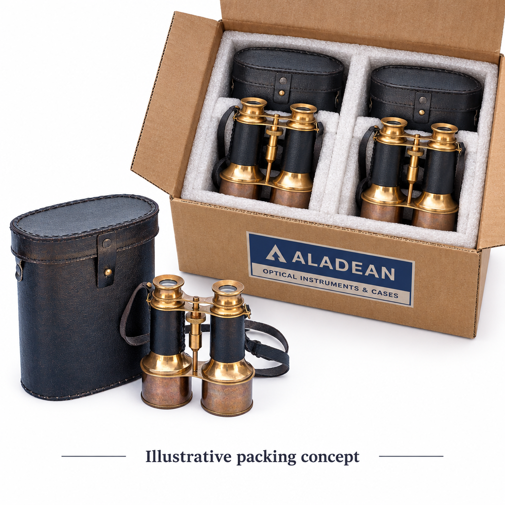 Illustrative binoculars packing concept