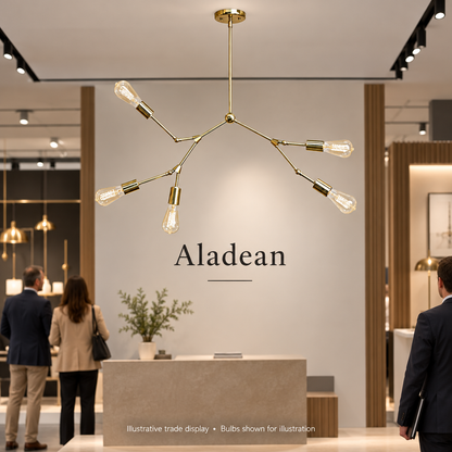 Illustrative chandelier trade display