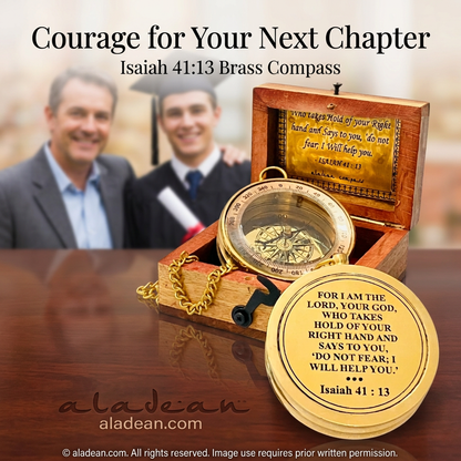 Isaiah 41:13 graduation compass gift