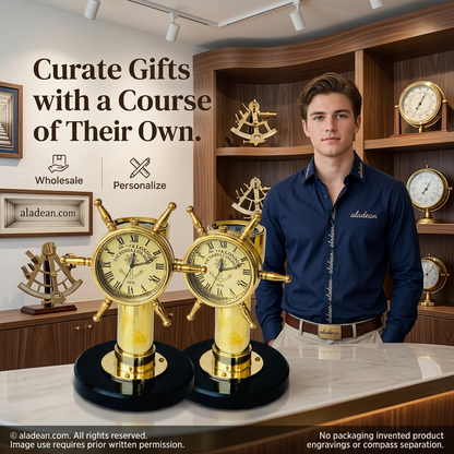 Nautical brass desk clock wholesale supplier