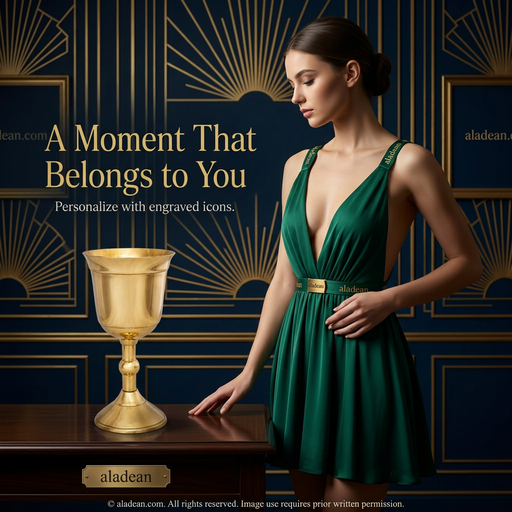 Personalized brass chalice luxury keepsake preview