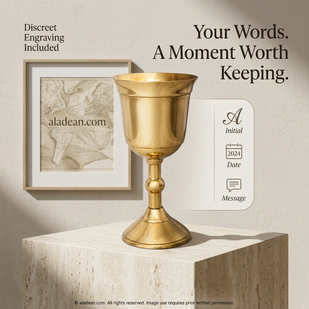 Personalized brass chalice retail product preview