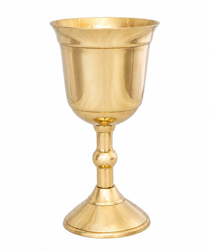 Personalized Brass Chalice Goblet | Medieval Royal Wine Cup | Engraved Ceremonial Stemware Gift