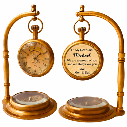 Personalized Table Clock - Custom Engraved Gift with Your Own Text