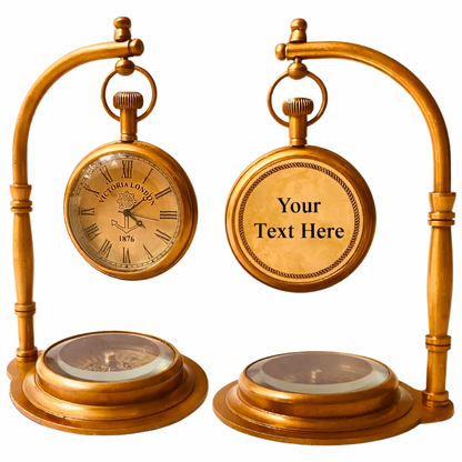 Personalized Table Clock - Custom Engraved Gift with Your Own Text