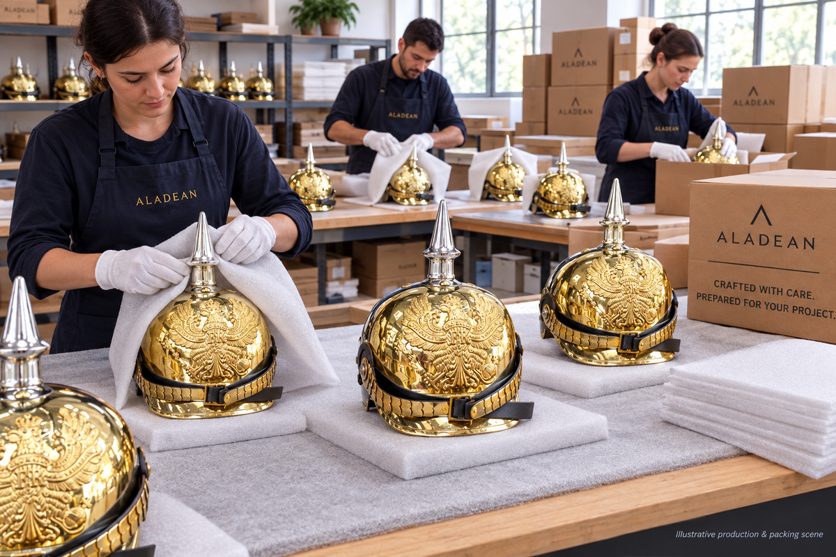Pickelhaube helmet packing