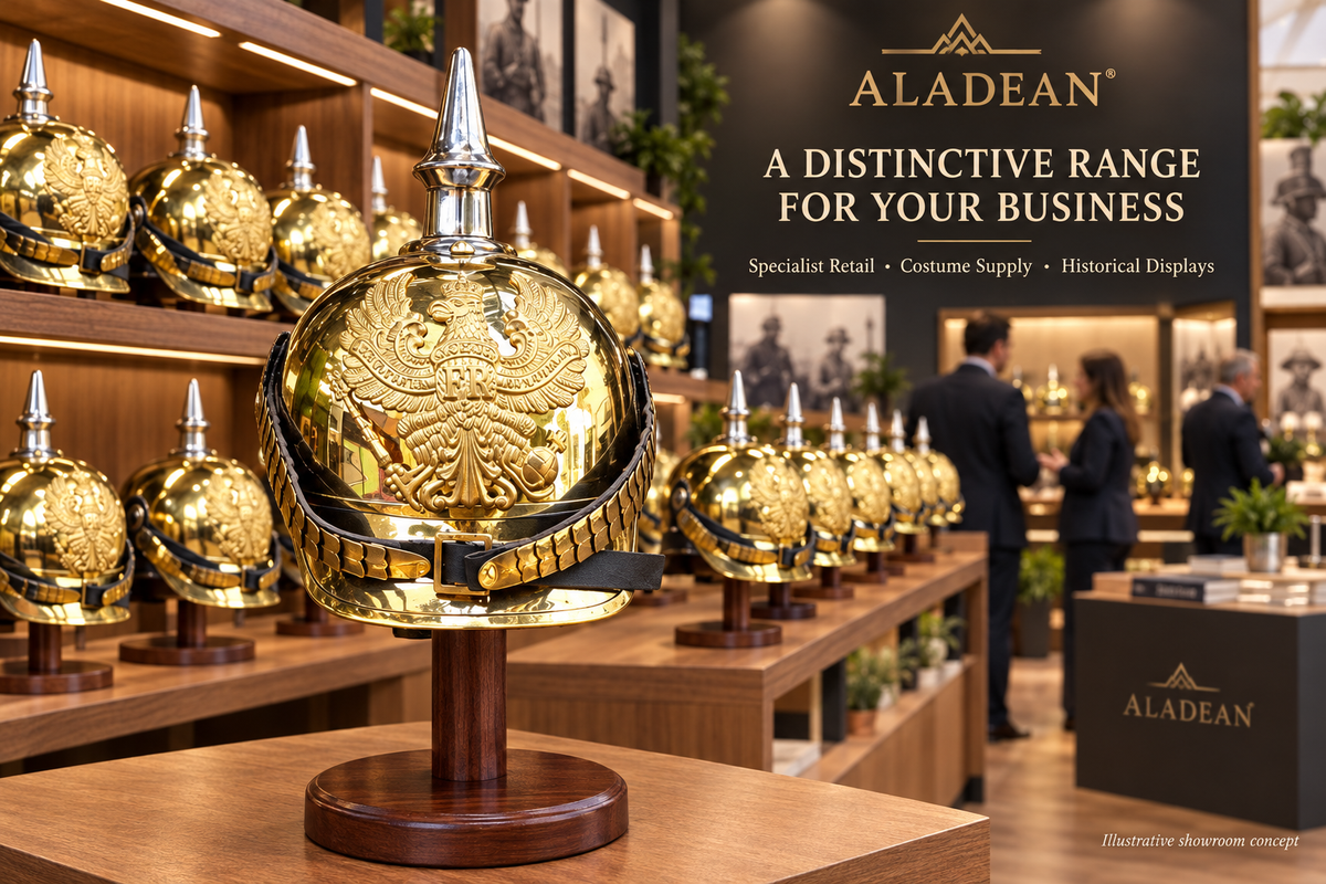 Pickelhaube wholesale showroom