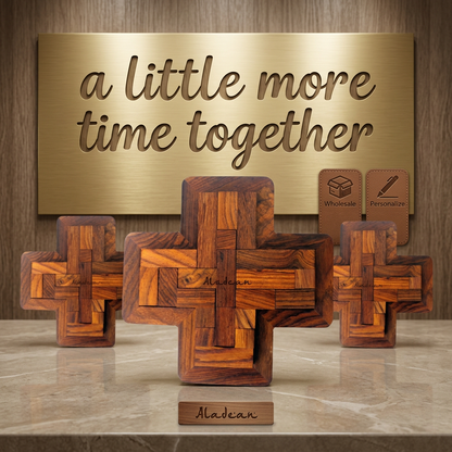 Plus-shaped wooden puzzle games wholesale