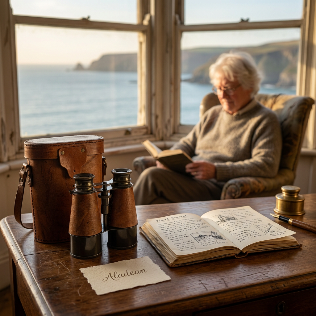 Real-life coastal study scene