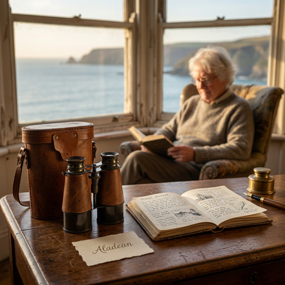Real-life coastal study scene