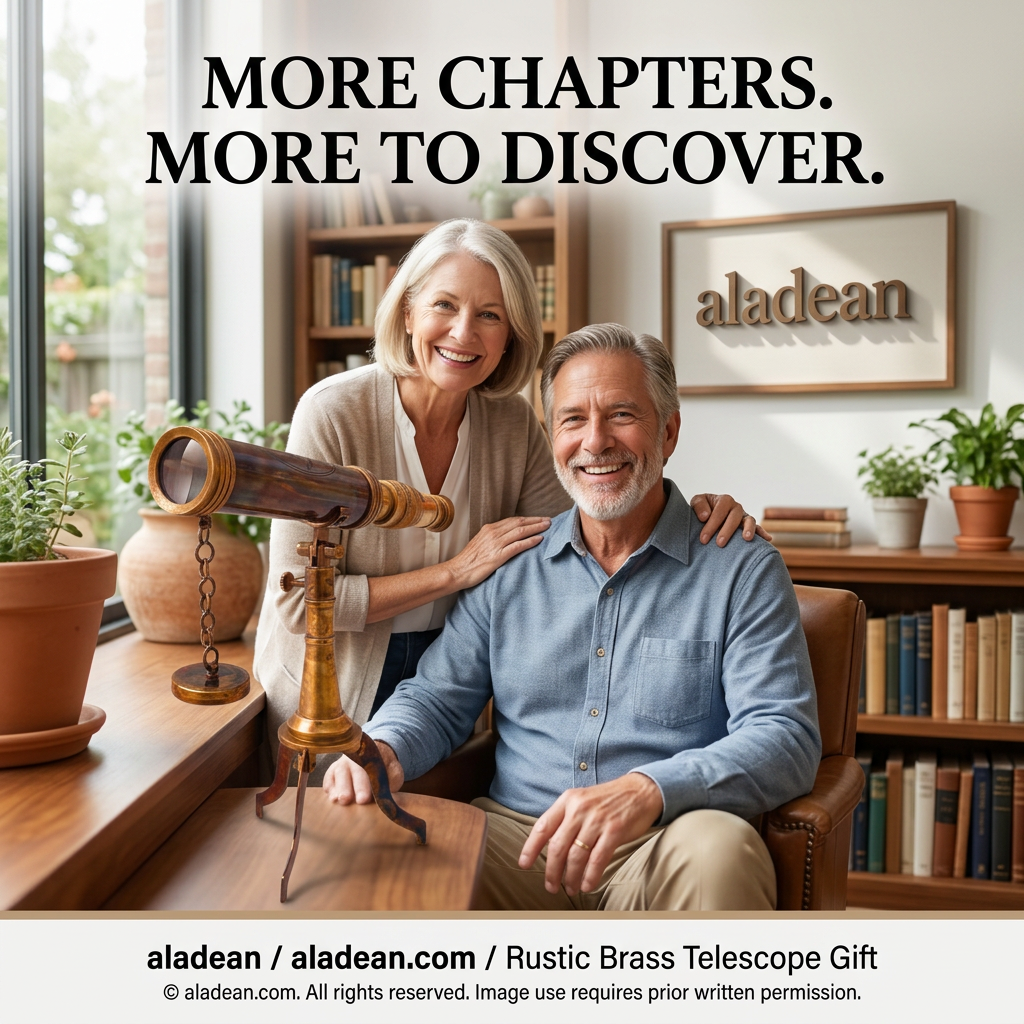 Rustic brass telescope retirement gift