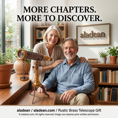 Rustic brass telescope retirement gift