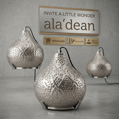 Silver pierced floral lantern wholesale decor