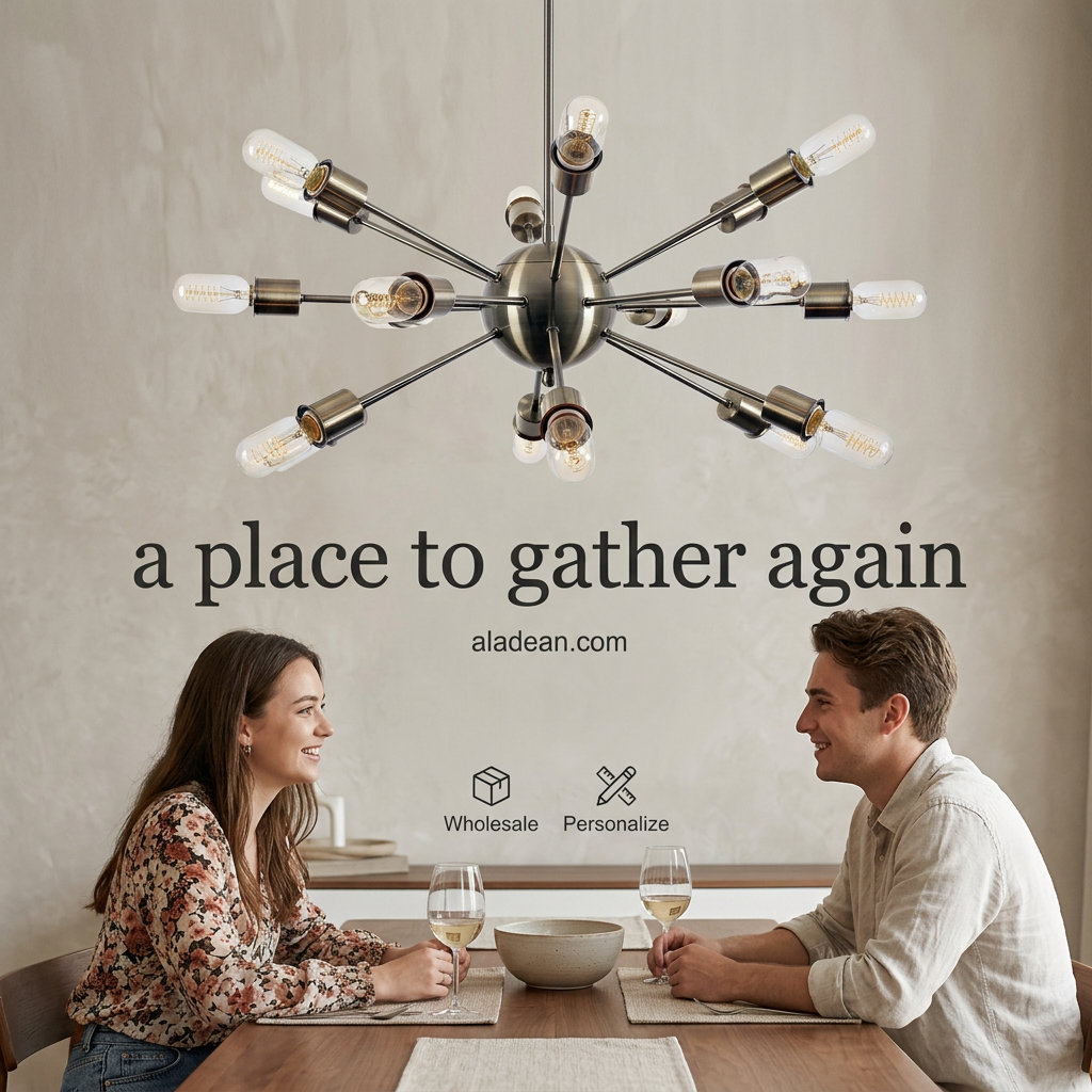 Sputnik-style chandelier interior lighting