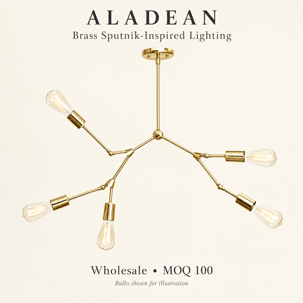 Square brass chandelier wholesale hero