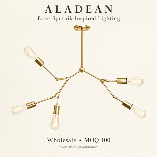 Square brass chandelier wholesale hero